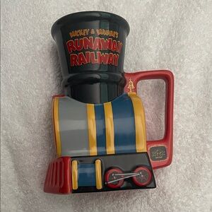 Mickey & Minnie's Runaway Railway Train Mug - Red, Black, Blue, Yellow